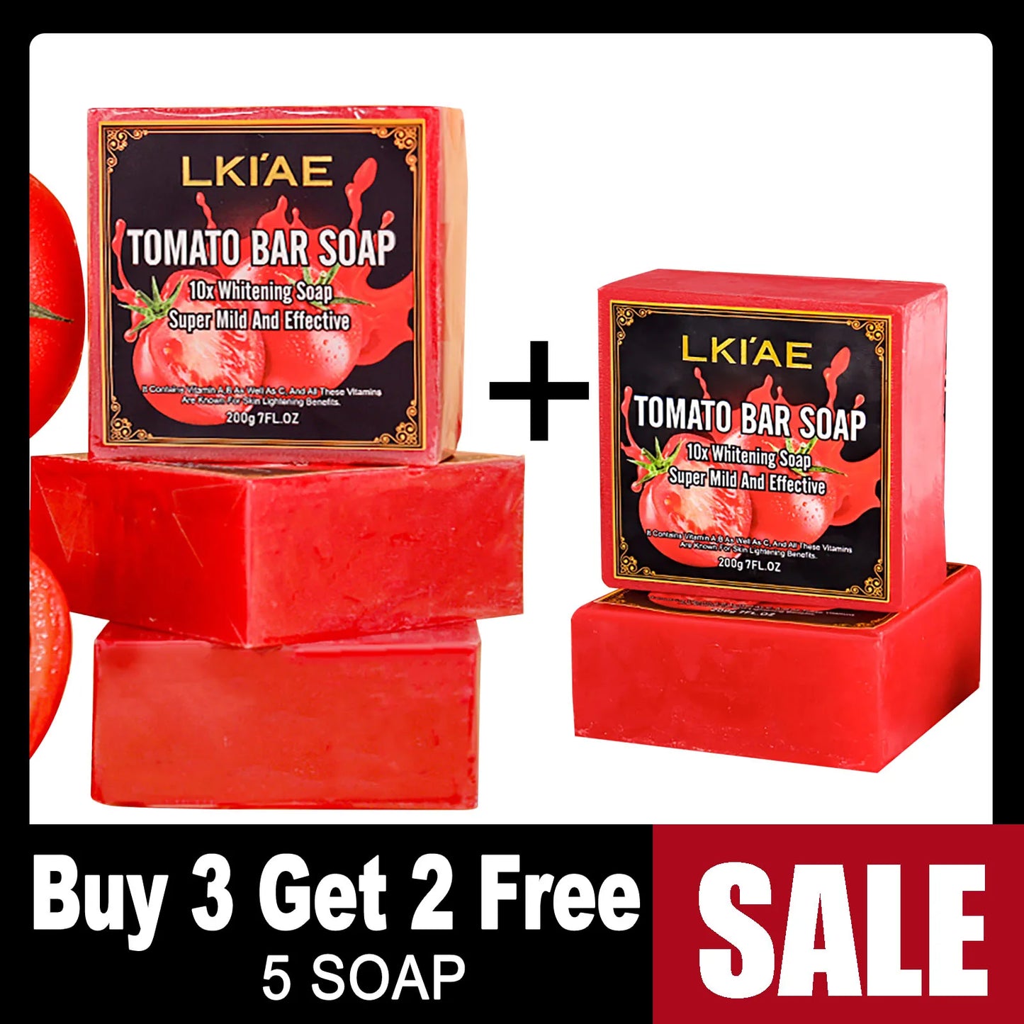 Green Lemon Love LKIAE Tomato Scented Whitening Bar Soap