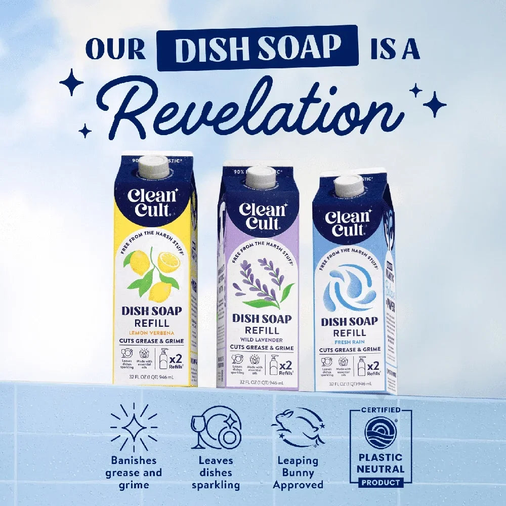 Green Lemon Love Refillable Aluminum Dish Soap Bottle