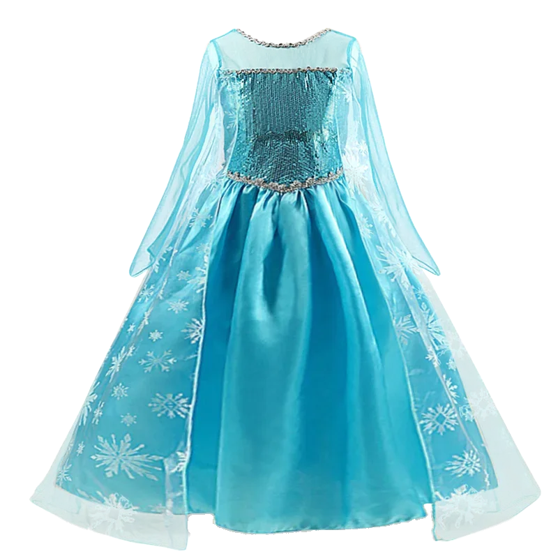 Elsa Snow Queen Girls UltraDeluxeTwinkleDecor Costume Dress For Premium Princess