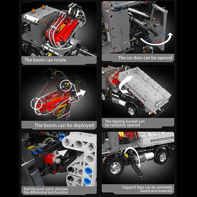 Mould King 19016 RC Crane Truck Building Block Vehicle Set