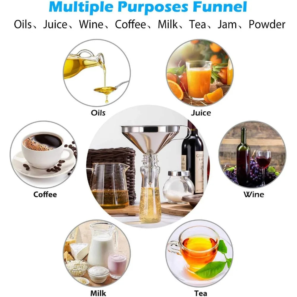 Green Lemon Love Premium Stainless Steel Funnel Mesh Filter