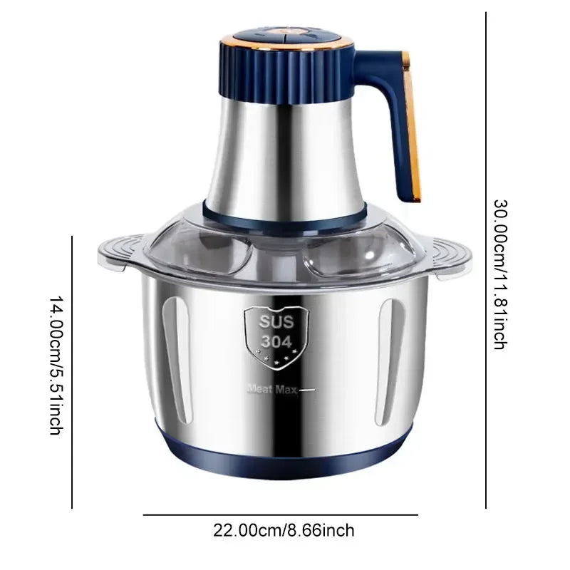 5L Electric Meat Grinders 304 Stainless Steel Food Crusher Multifunctional Vegetable Slicer Chopper Baby Food Processor 110V US