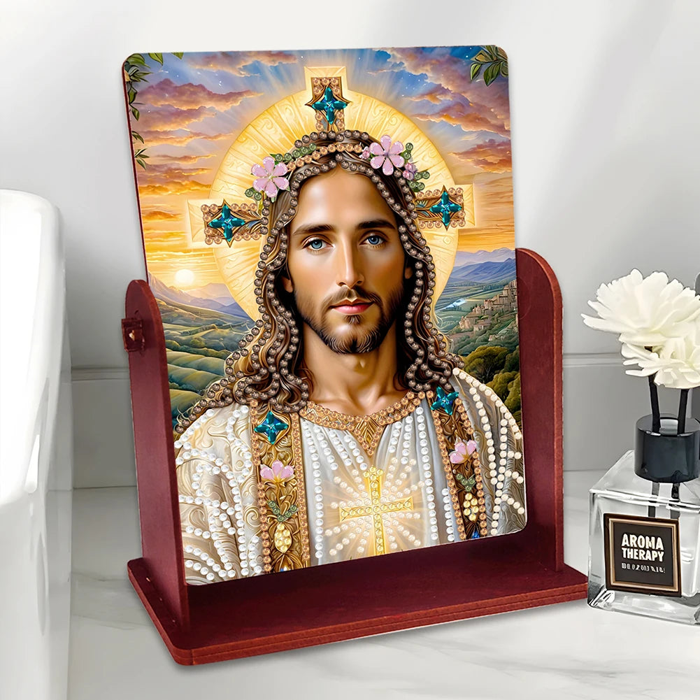 Jesus Special Shape Diamond Painting Mirror Table Top Diamond Mirror Kit