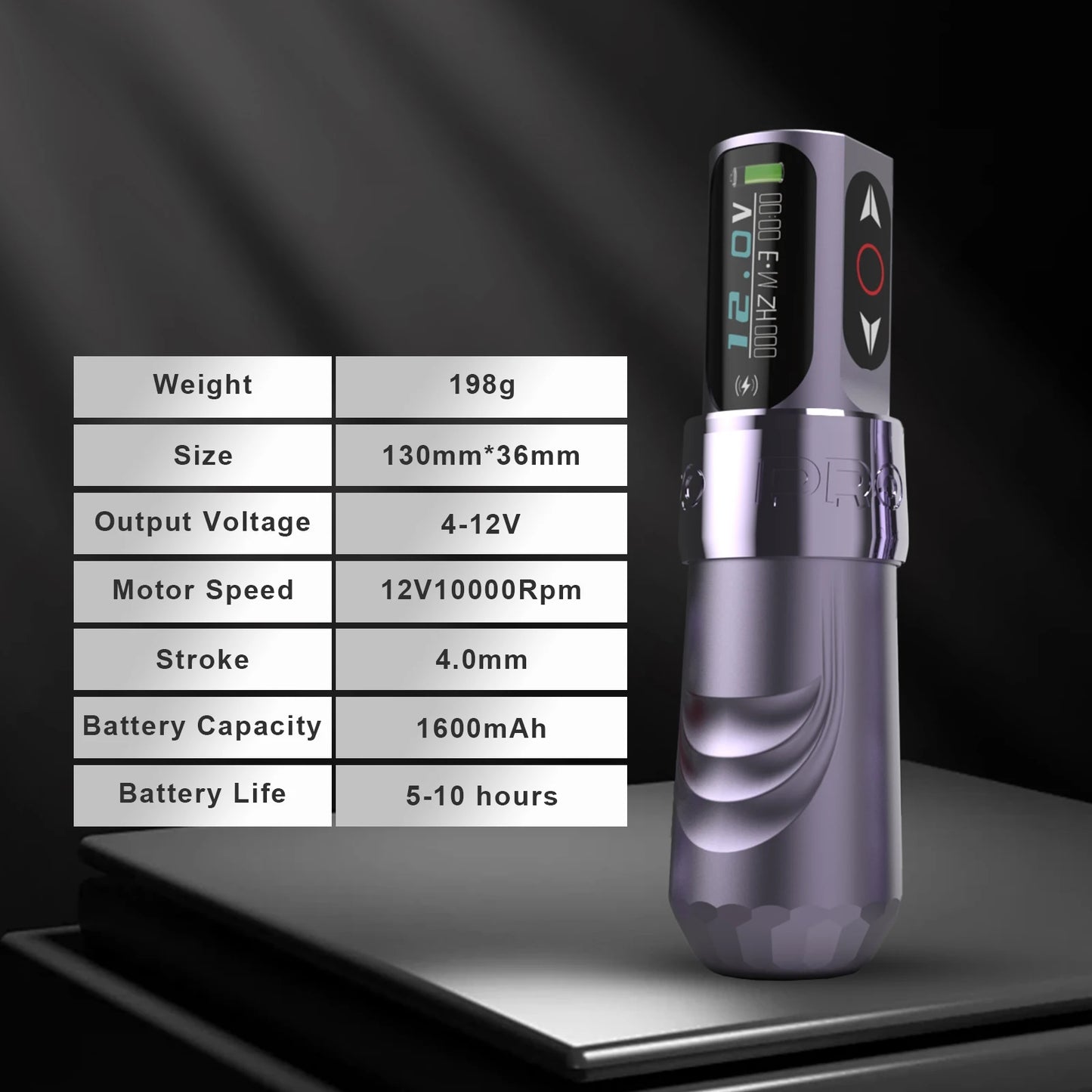 Flux Pro Tattoo Machine Professional Rotary Permanent Makeup Machines Mode and LED digital Display Screen