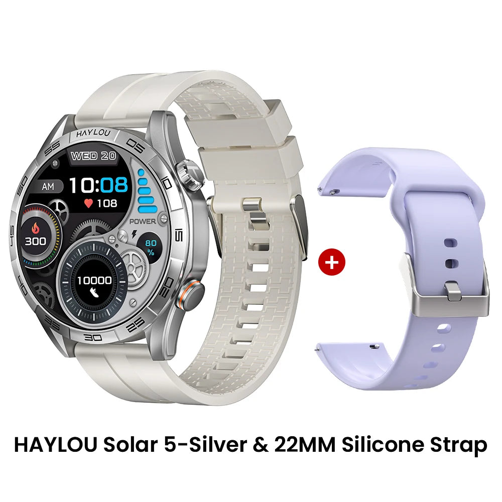 Haylou Solar 5 Voice Calling Smartwatch 1.58 Inch AMOLED Display 60Hz Sports Smartwatch for Men with 24 Hour Health Monitoring