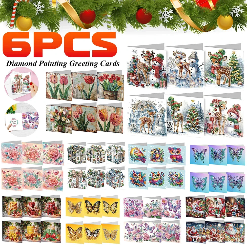 Green Lemon Love Christmas Snowman Diamond Painting Card