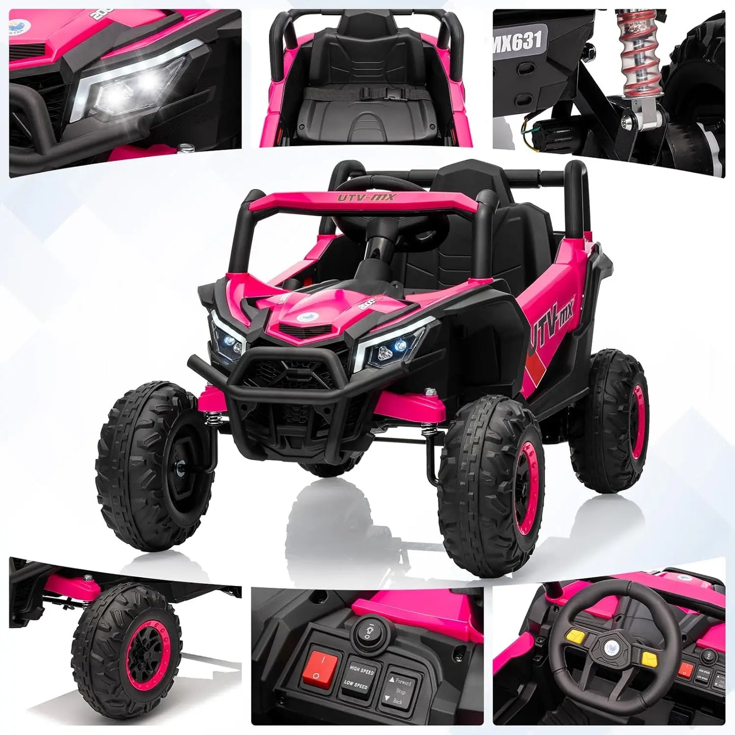 HiMIS Bluetooth LED Ride On Car For Kids Remote Control