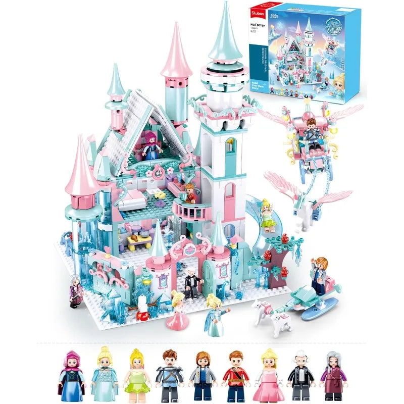 SLUBAN Frozen Castle Building Blocks Set With Princess Figures CollectorEditionExclusive