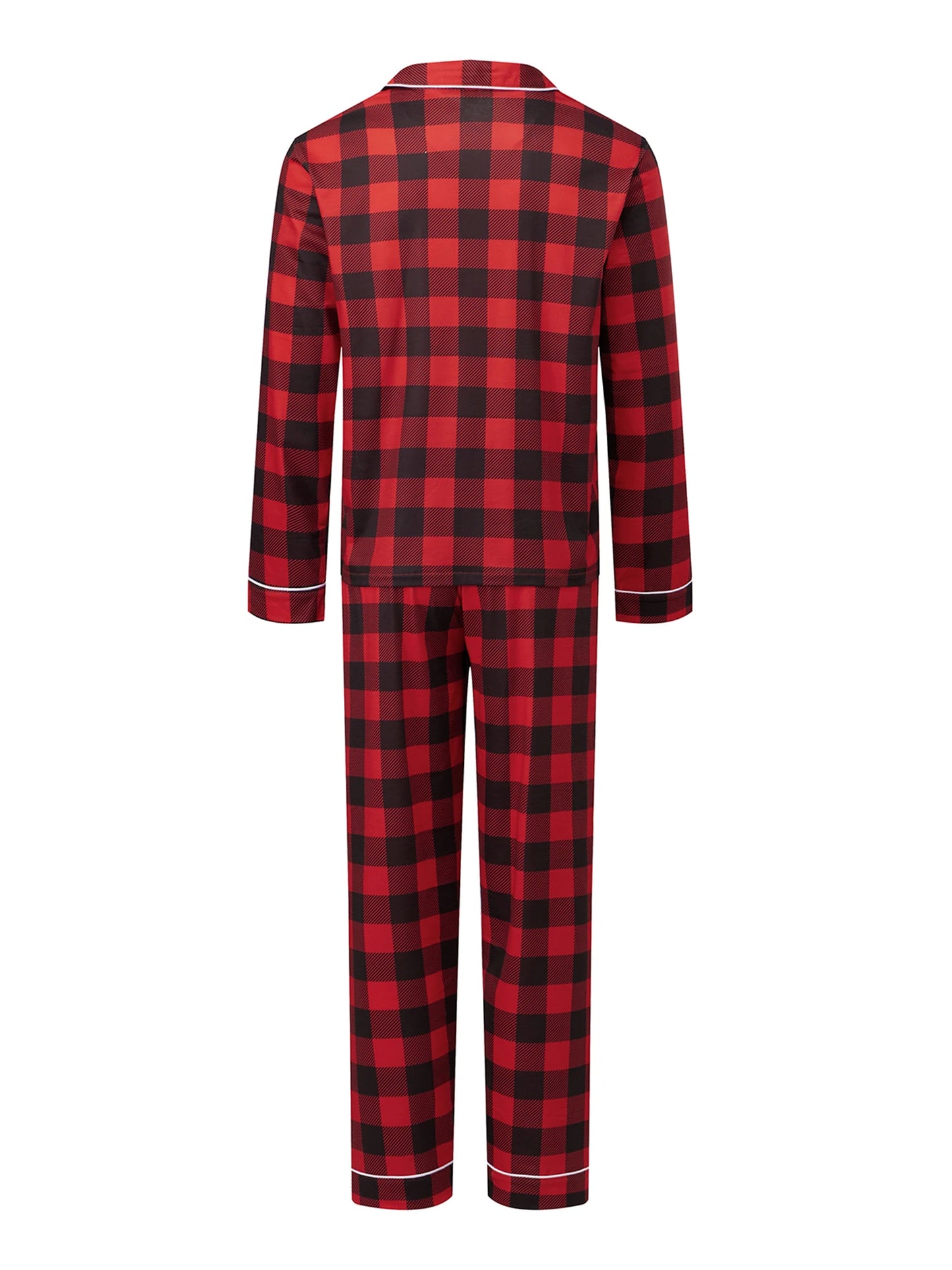 Christmas Family Pajamas Matching Set Long Sleeve Shirt with Pants Plaid Sleepwear Loungewear for the Whole Family