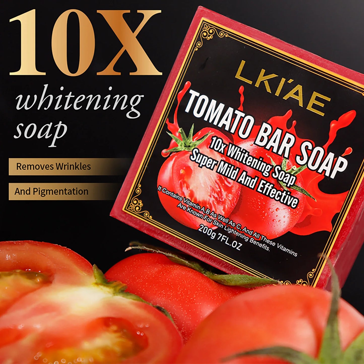 Green Lemon Love LKIAE Tomato Scented Whitening Bar Soap