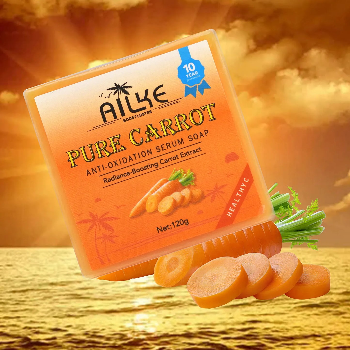 AILKE Carrot Whitening Soap For Face And Body Brightening