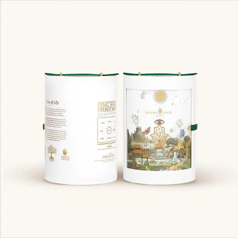 Green Lemon Love Feng Shui Tree of Life Gemstone Decor