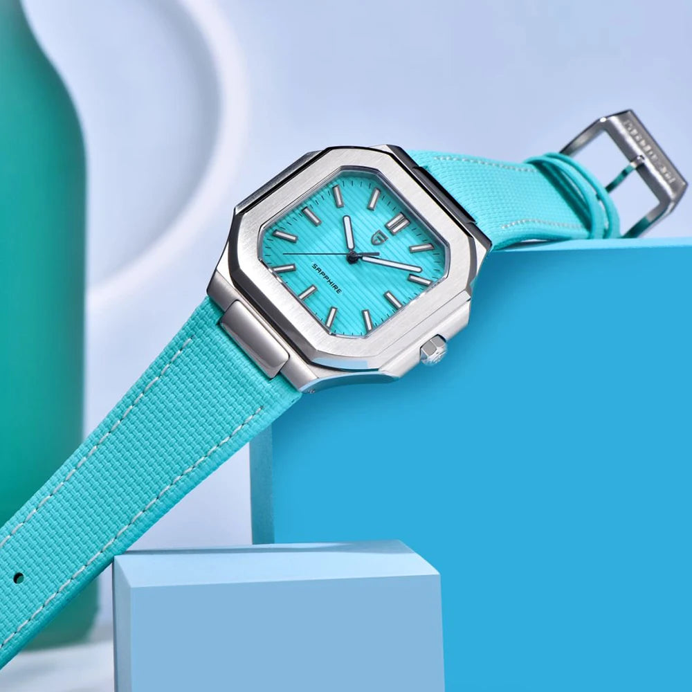 2025 Pagani Design 37MM Men Quartz Watch Top Brand Sapphire Glass AR Coated Business Luxury Genuine Leather Strap