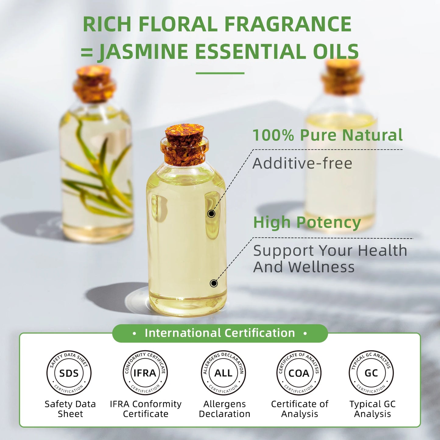 Hiqili Jasmine Ylang Ylang Orange Pure Essential Oil