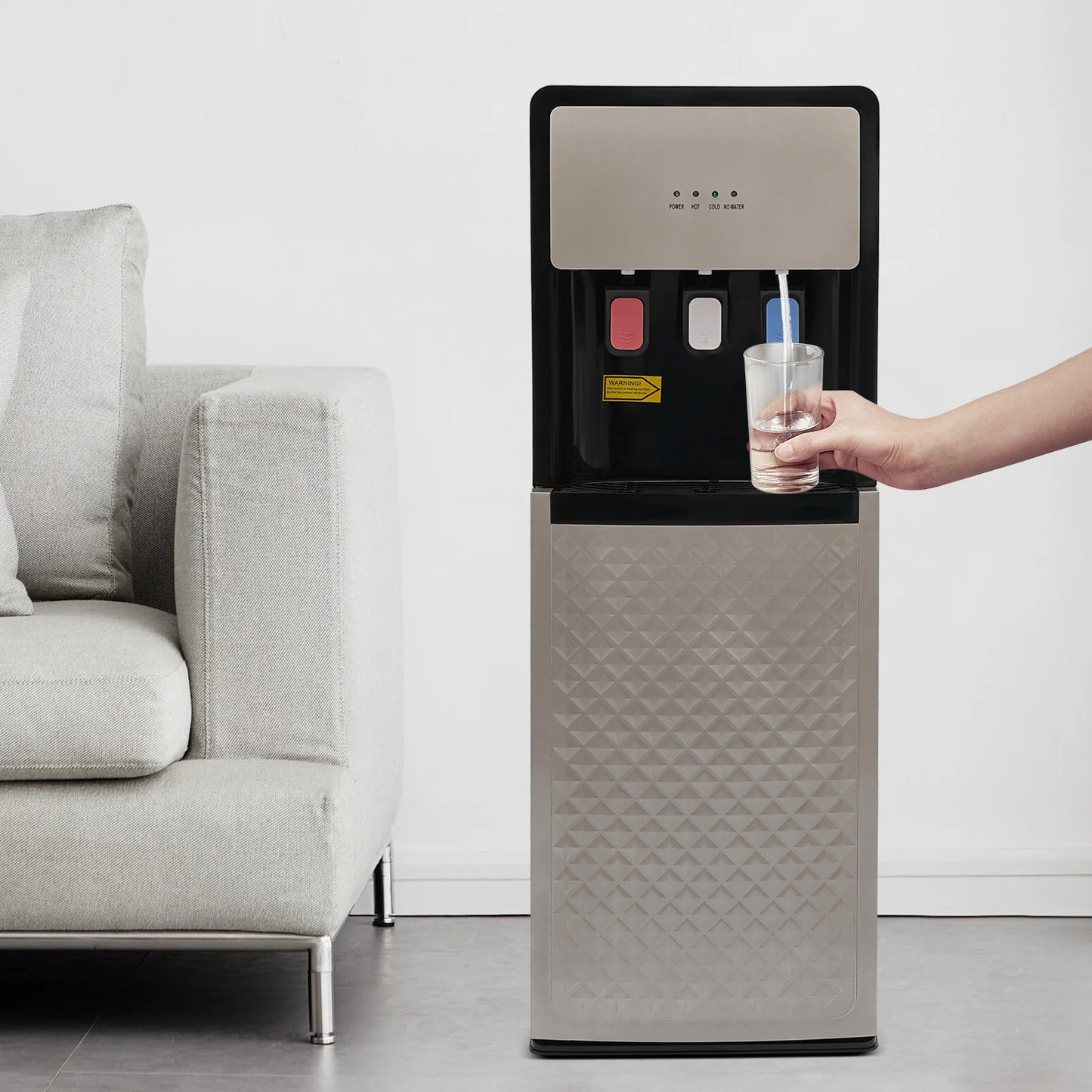 Hot & Cold Standing Water Dispenser Bottom Loading Water Cooler Dispenser for Offices, Nurseries, Homes, Gyms, Kitchens