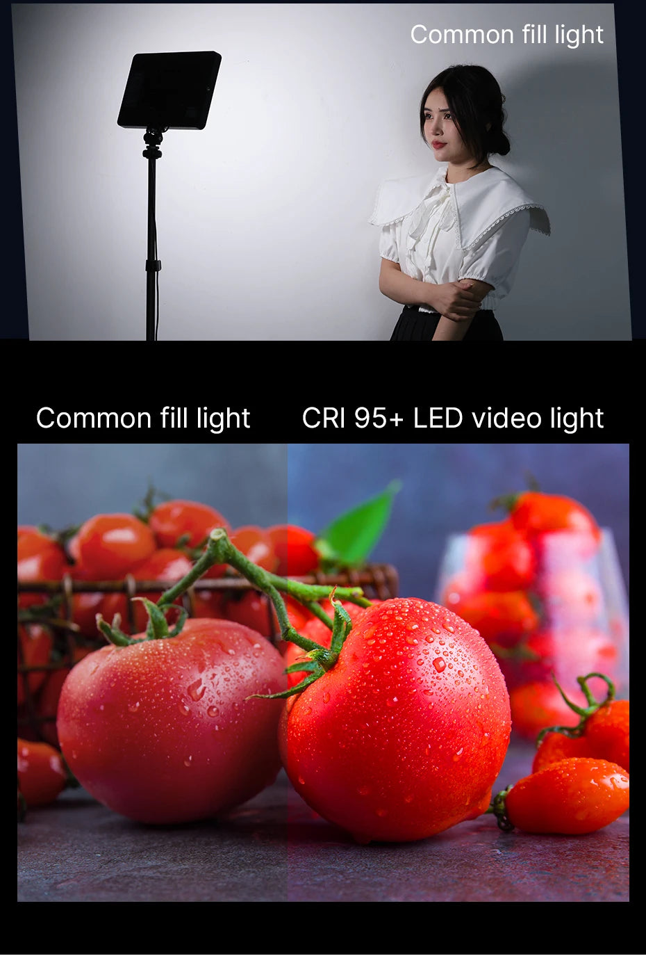 Ulanzi LT003 RGB Video Light Full Color Panel Light 8000mAh Dimmable 2500-9000K CRI 95+ Photo Studio Lamp 266 Beads Livestream