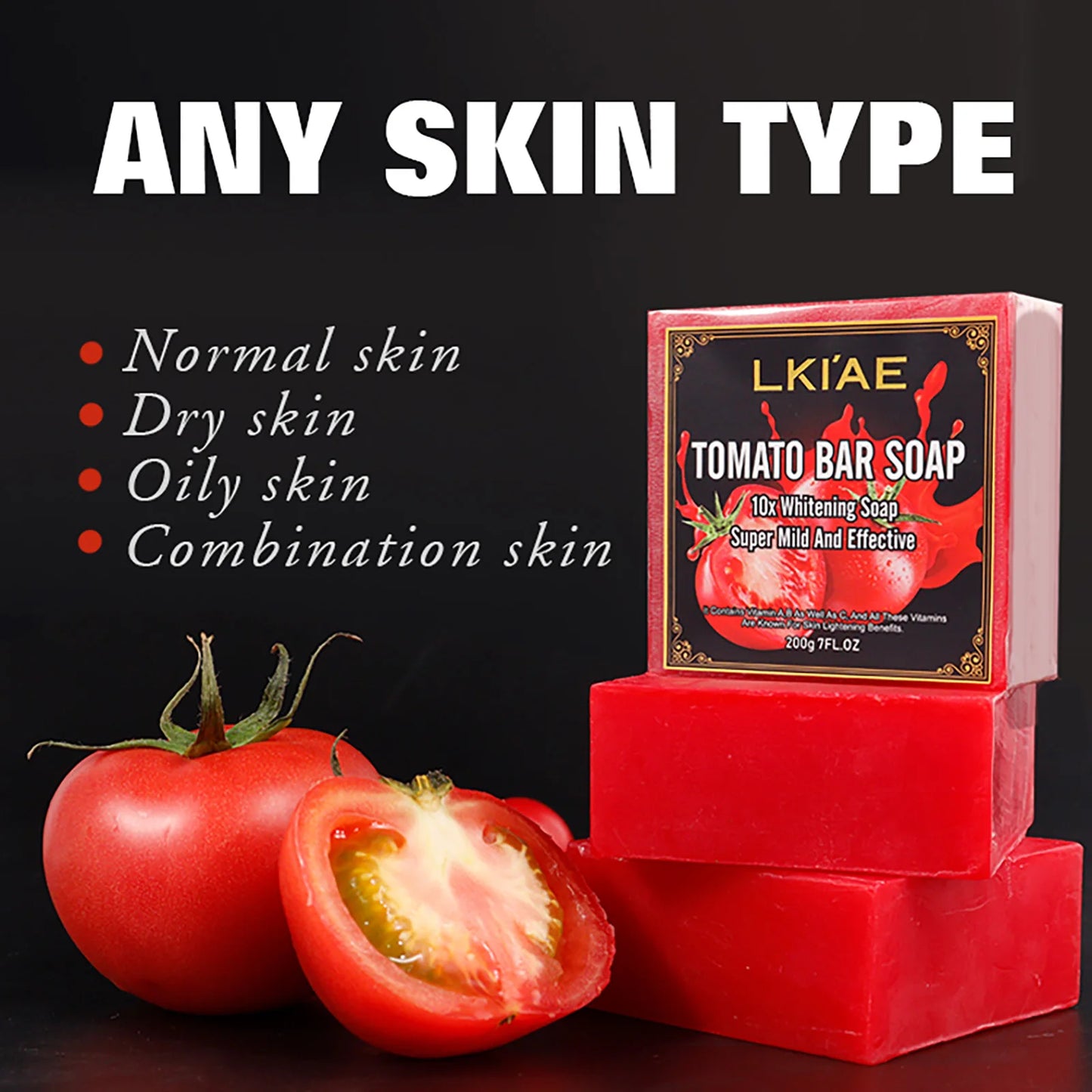 Green Lemon Love LKIAE Tomato Scented Whitening Bar Soap