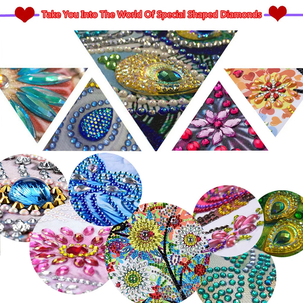 Wooden Diamond Painting Lamp Easter Egg Rabbit Special Shaped Crystal Drawing Bedside Night Light Crystal Drawing Lighting