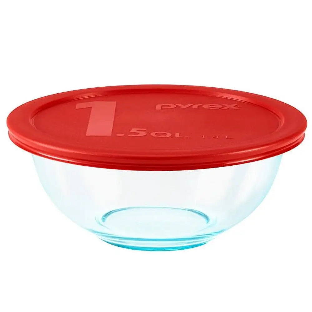 Glass Mixing Bowl Set 8 Piece Storage Containers with Color Coded Lids Oven Microwave Freezer Safe BPA Free Nesting Stackable