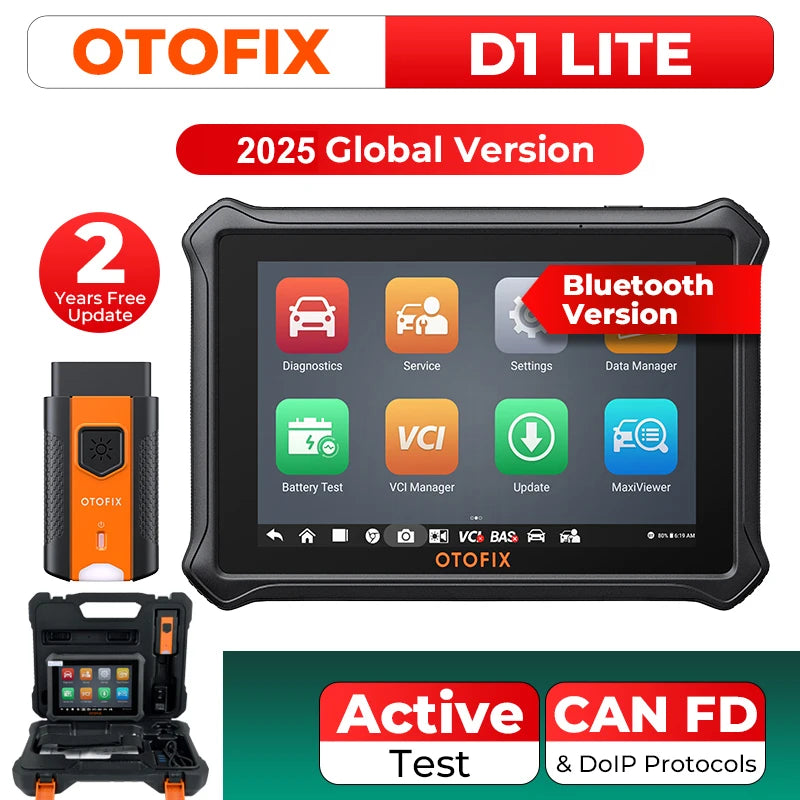 Ottofix D1 Lite OBD2 Scanner Car Diagnostic Tool Bluetooth Wireless Bi-Directional Control OBD Automotive Scan Tool Active Test