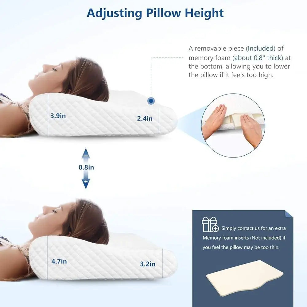 DUTRIEUXCN Adjustable Memory Foam Cervical Pillow Neck Pain