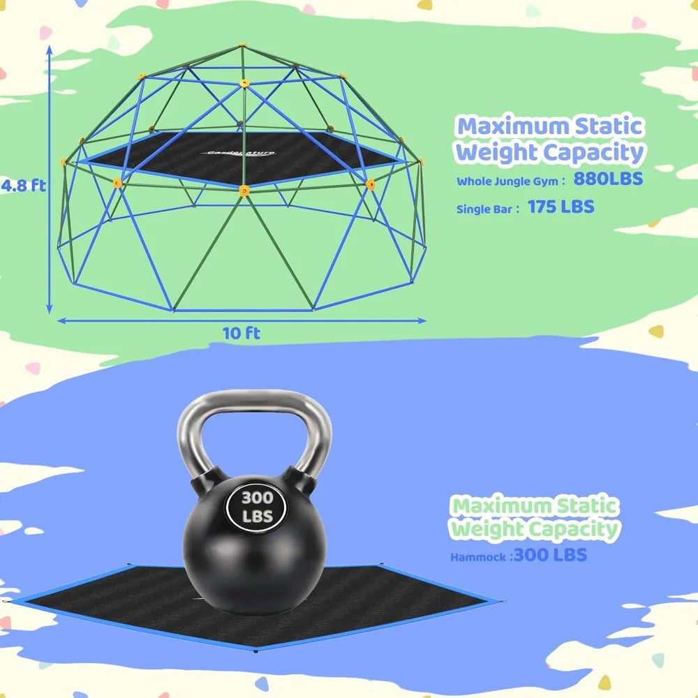 Green Lemon Love Gardenature Climbing Dome For Kids Hammock
