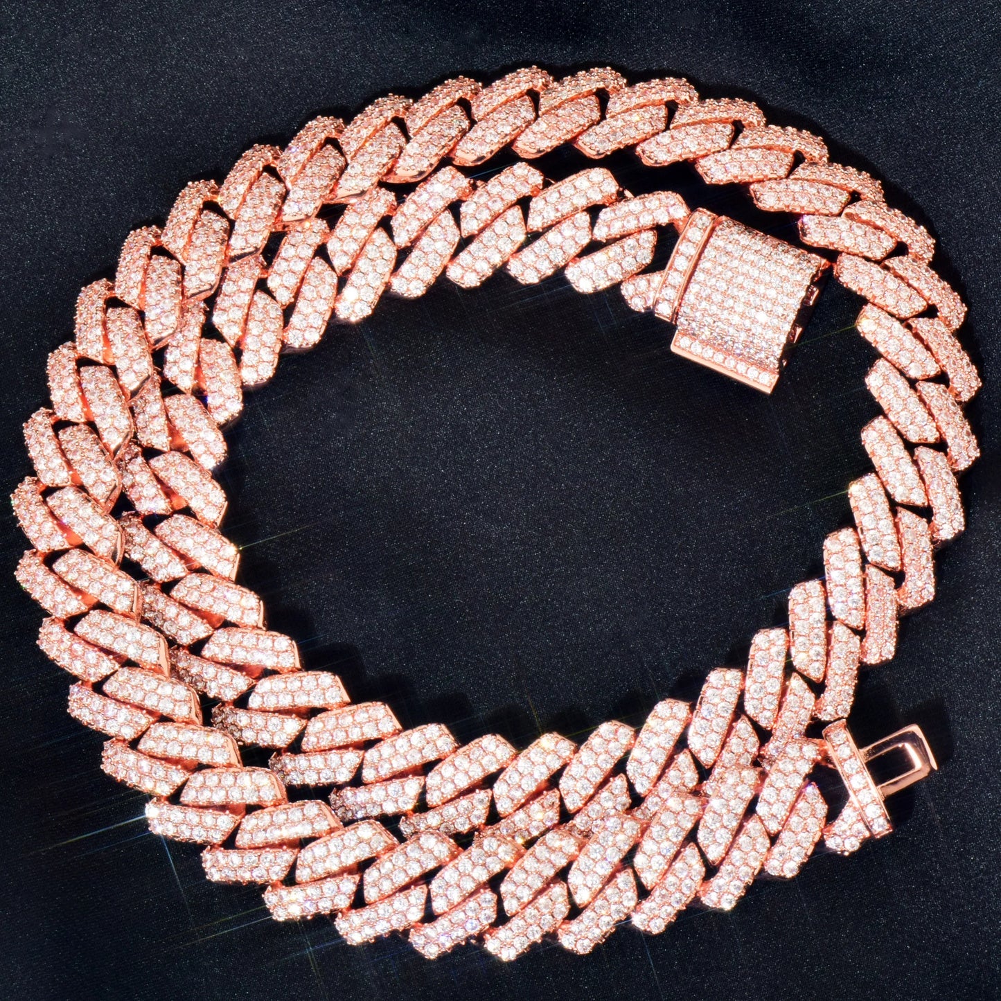 Green Lemon Love Miami Cuban Chain Necklace Iced Zircon