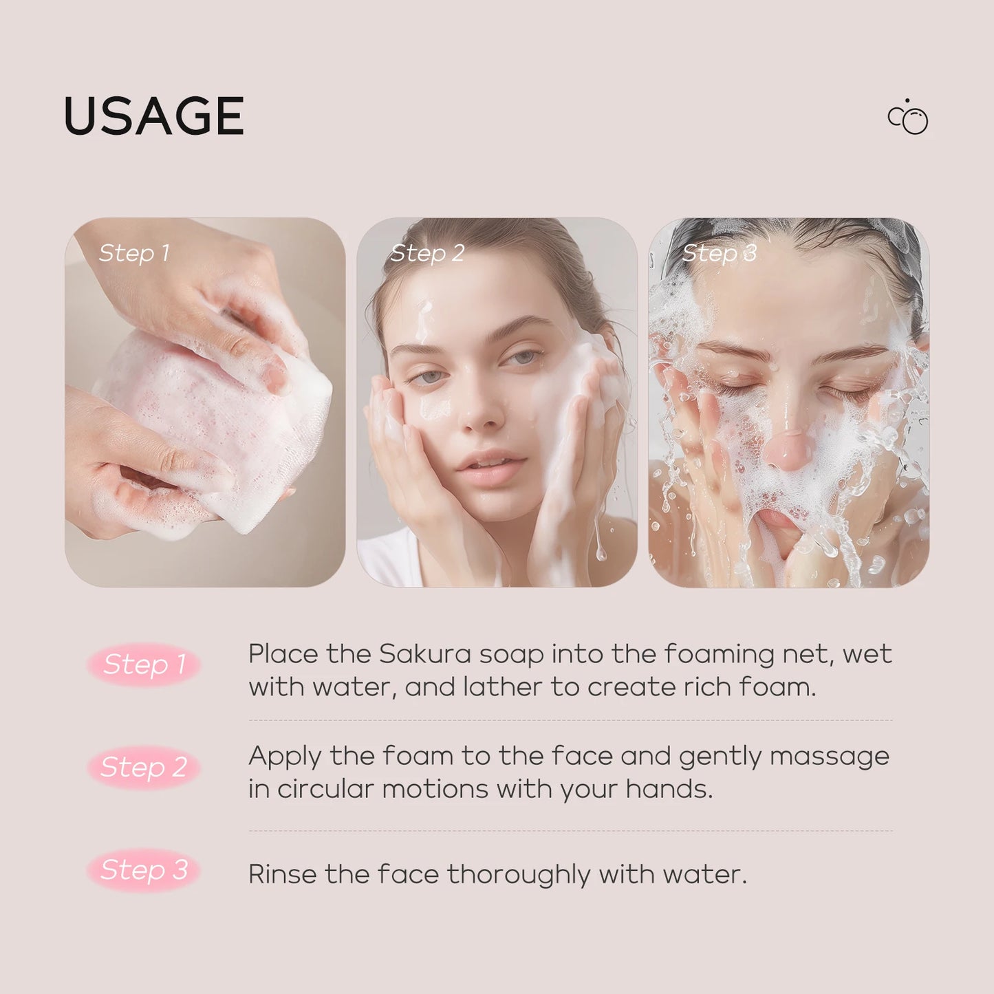 LAIKOU Sakura Bar Soap Japan Deep Cleansing Even Tone