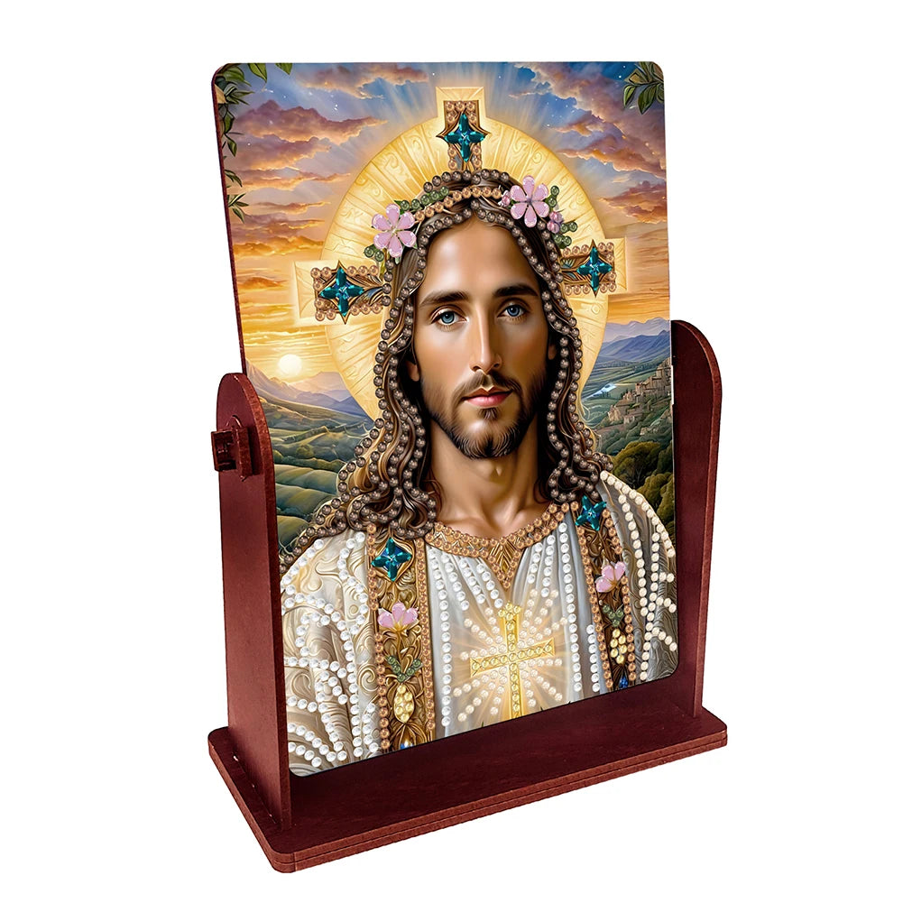 Jesus Special Shape Diamond Painting Mirror Table Top Diamond Mirror Kit