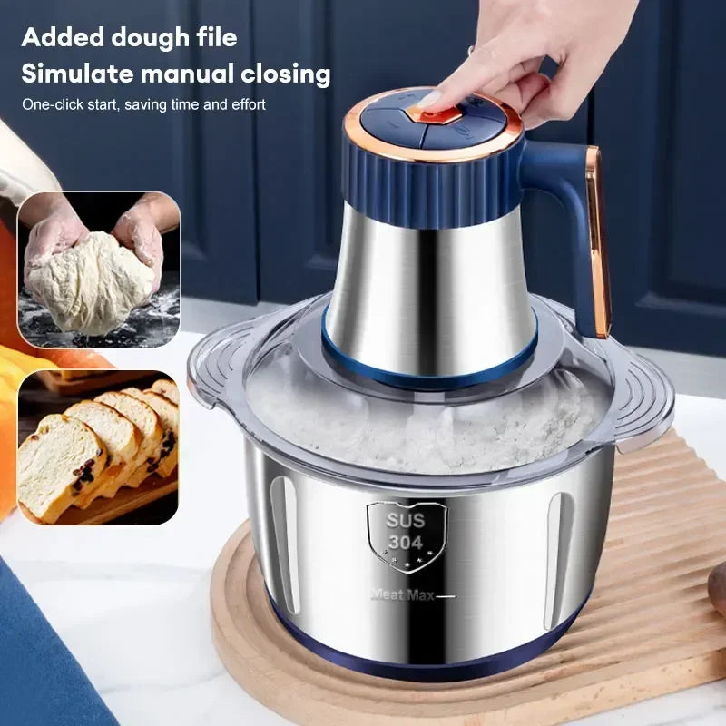 5L Electric Meat Grinders 304 Stainless Steel Food Crusher Multifunctional Vegetable Slicer Chopper Baby Food Processor 110V US