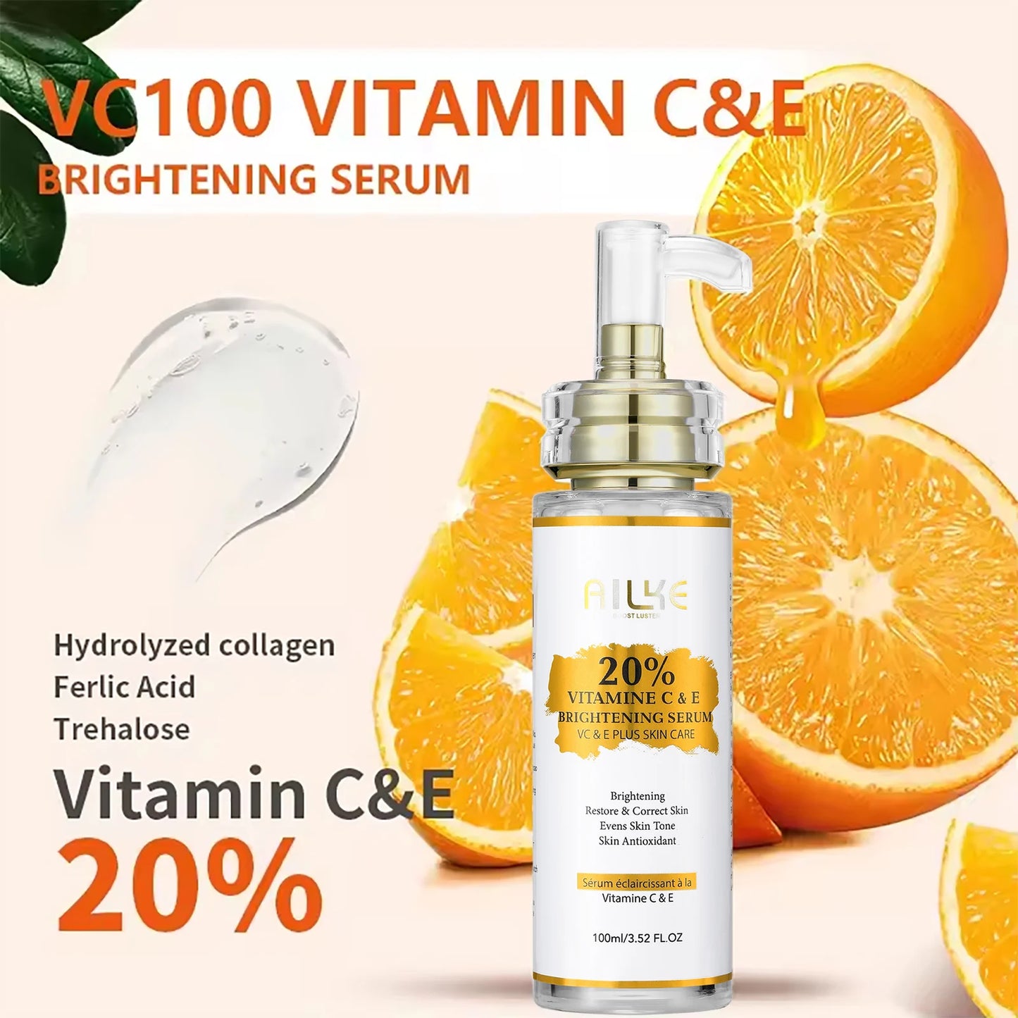 Green Lemon Love AILKE Vitamin C Skin Care Set Brightening