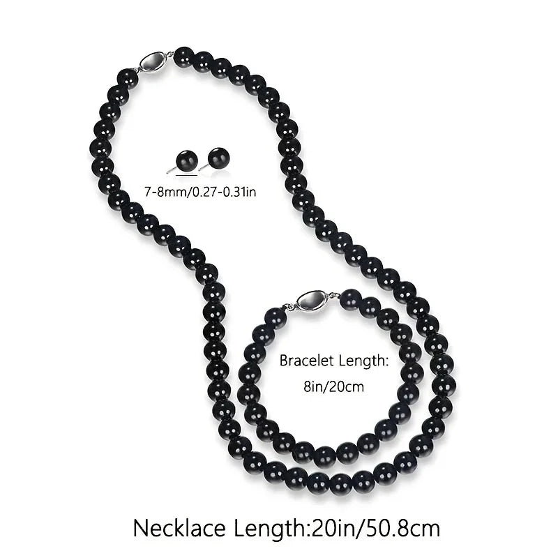 25 Sterling Silver Chain Pearl Necklace with Lustrous White Freshwater Pearls for Wedding Bridal Bridesmaid