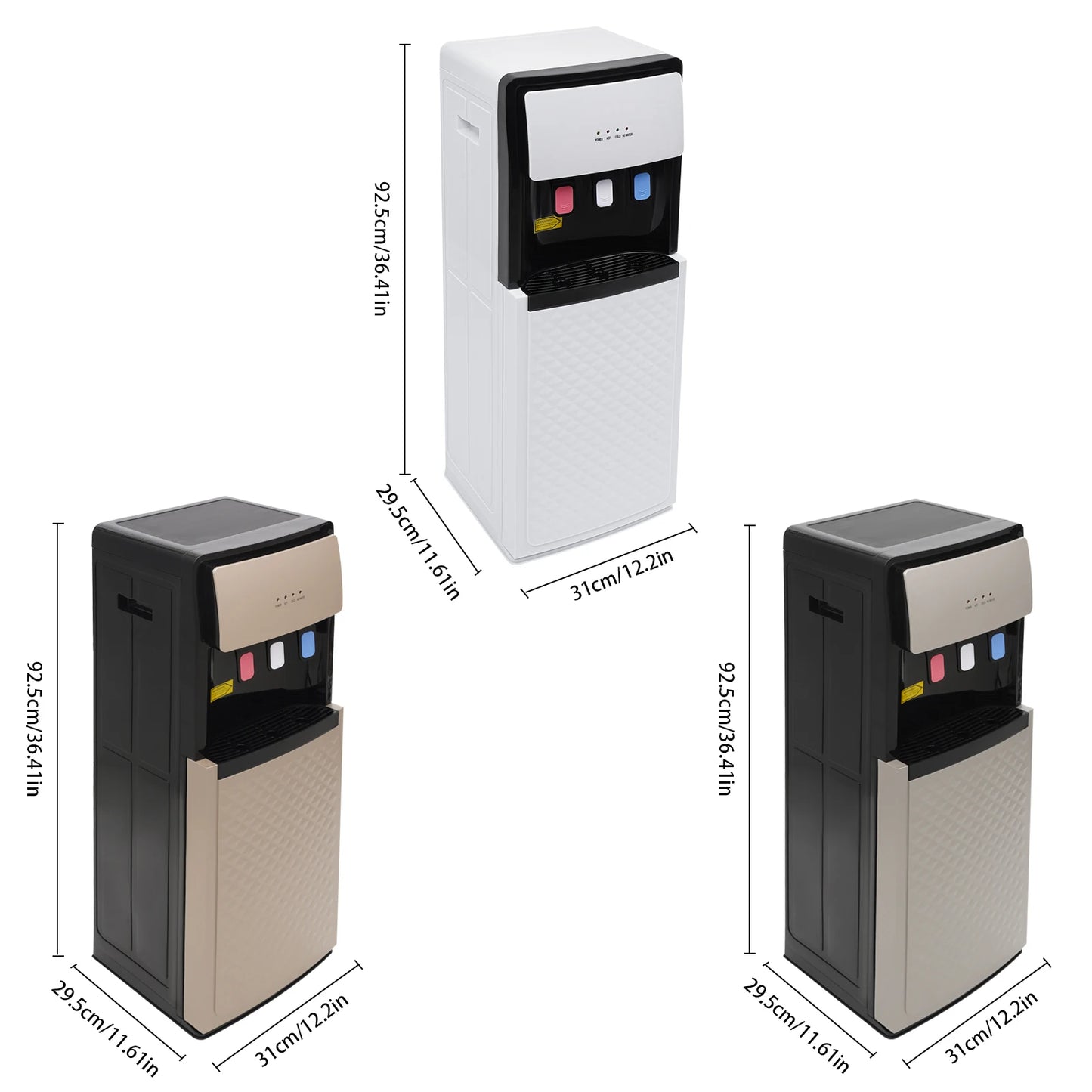 Hot & Cold Standing Water Dispenser Bottom Loading Water Cooler Dispenser for Offices, Nurseries, Homes, Gyms, Kitchens