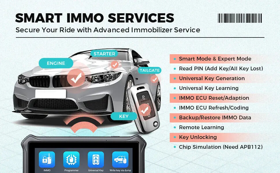 OTOFIX IM1 XP1 Por Automotive Key FOB Programming Tool Immobilizer Programmer Diagnostic Tool Full System Scanner 2 Year Update