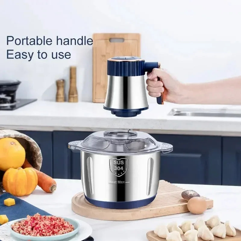 5L Electric Meat Grinders 304 Stainless Steel Food Crusher Multifunctional Vegetable Slicer Chopper Baby Food Processor 110V US