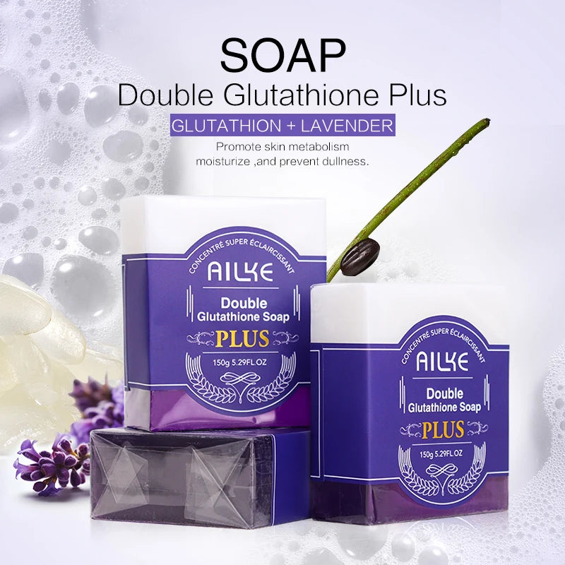 AILKE Double Glutathione Plus Whitening Soap Bar For Face