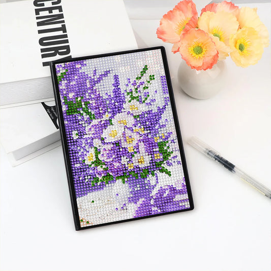 5D DIY Flower Diamond Art Painting Notebook Kit Crystal Notepad Sketchbook Gifts