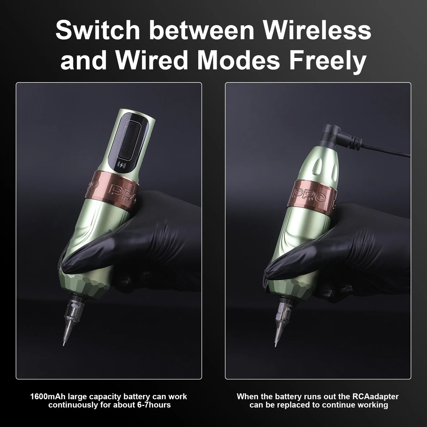 Flux Pro Tattoo Machine Professional Rotary Permanent Makeup Machines Mode and LED digital Display Screen