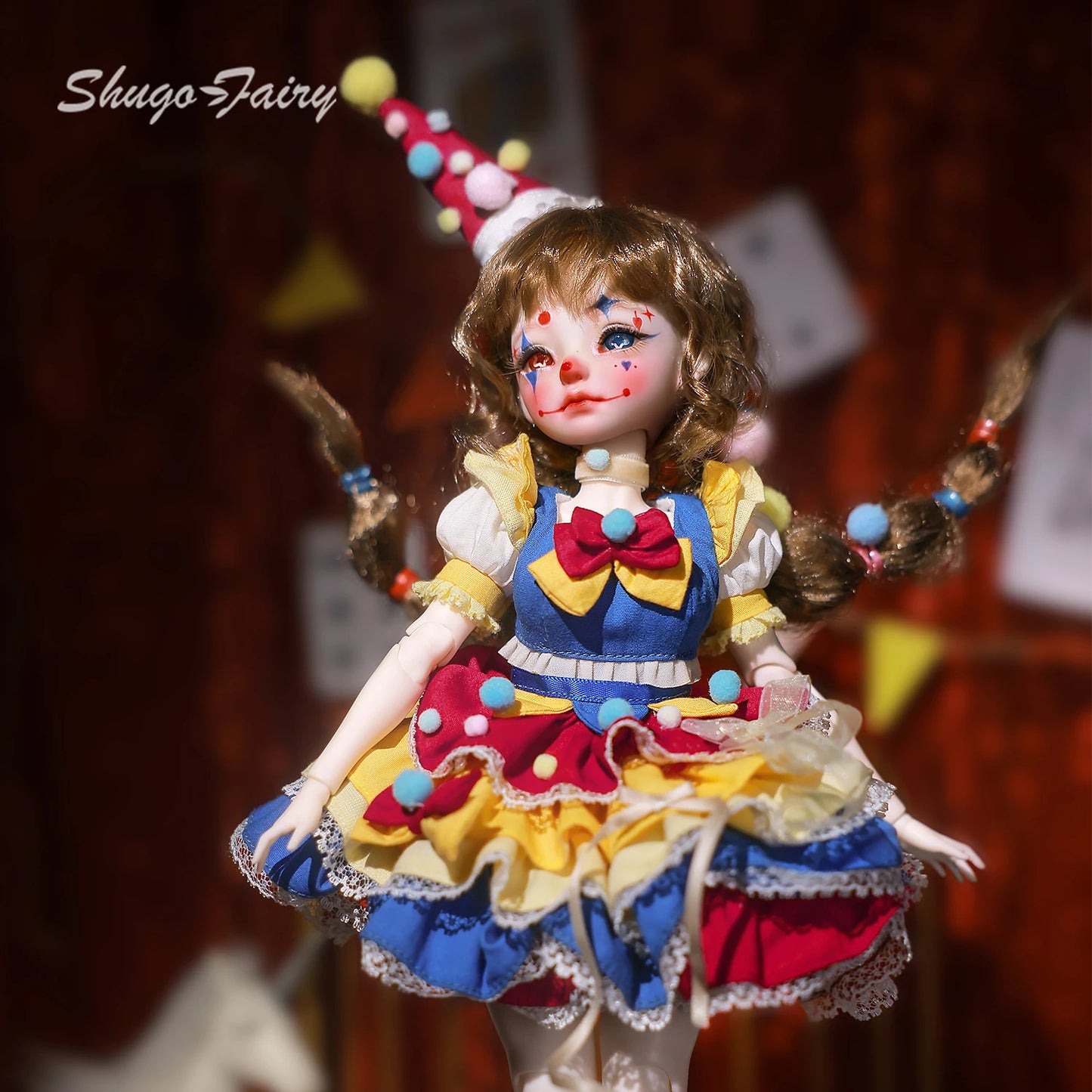 oueneifs Momoko BJD Doll Circus Princess Resin Figure With Antique Lace Pajamas Dress