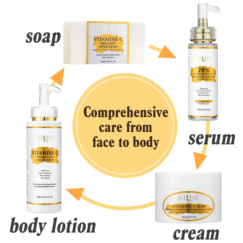 Green Lemon Love AILKE Vitamin C Skin Care Set Brightening