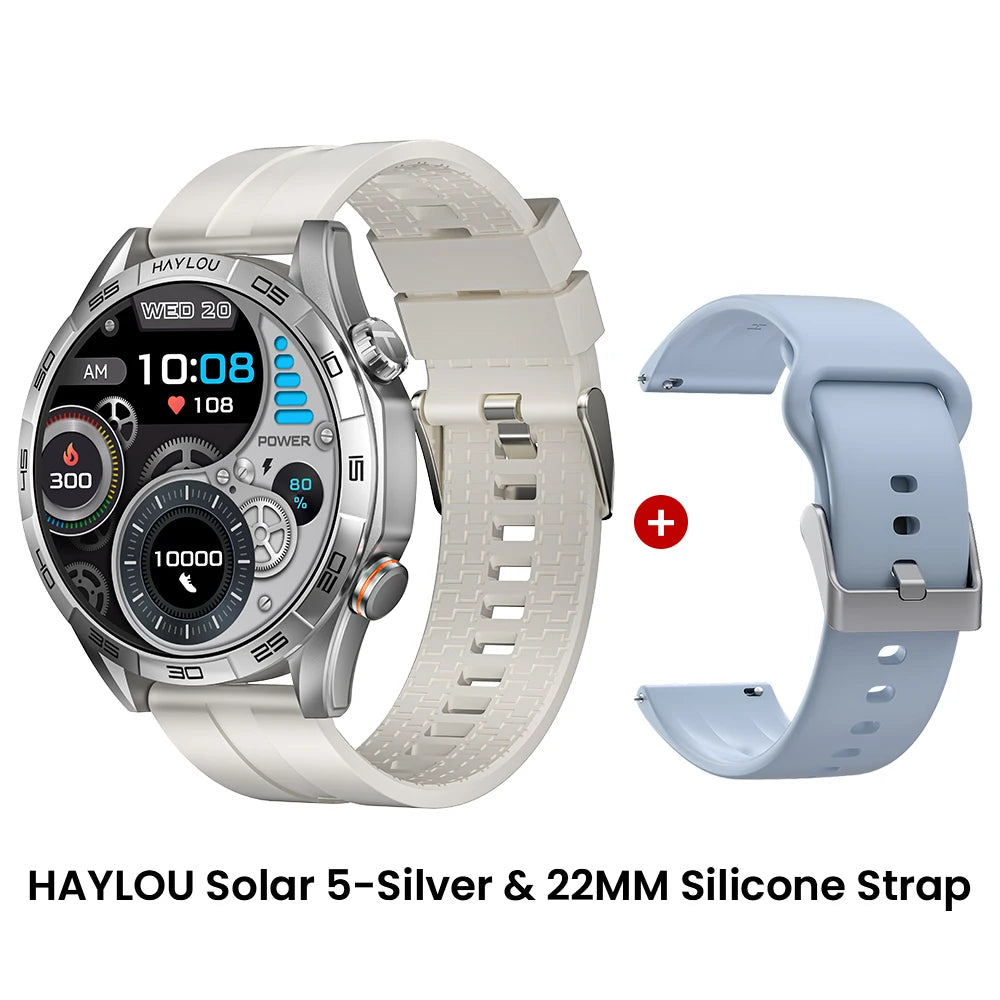 Haylou Solar 5 Voice Calling Smartwatch 1.58 Inch AMOLED Display 60Hz Sports Smartwatch for Men with 24 Hour Health Monitoring