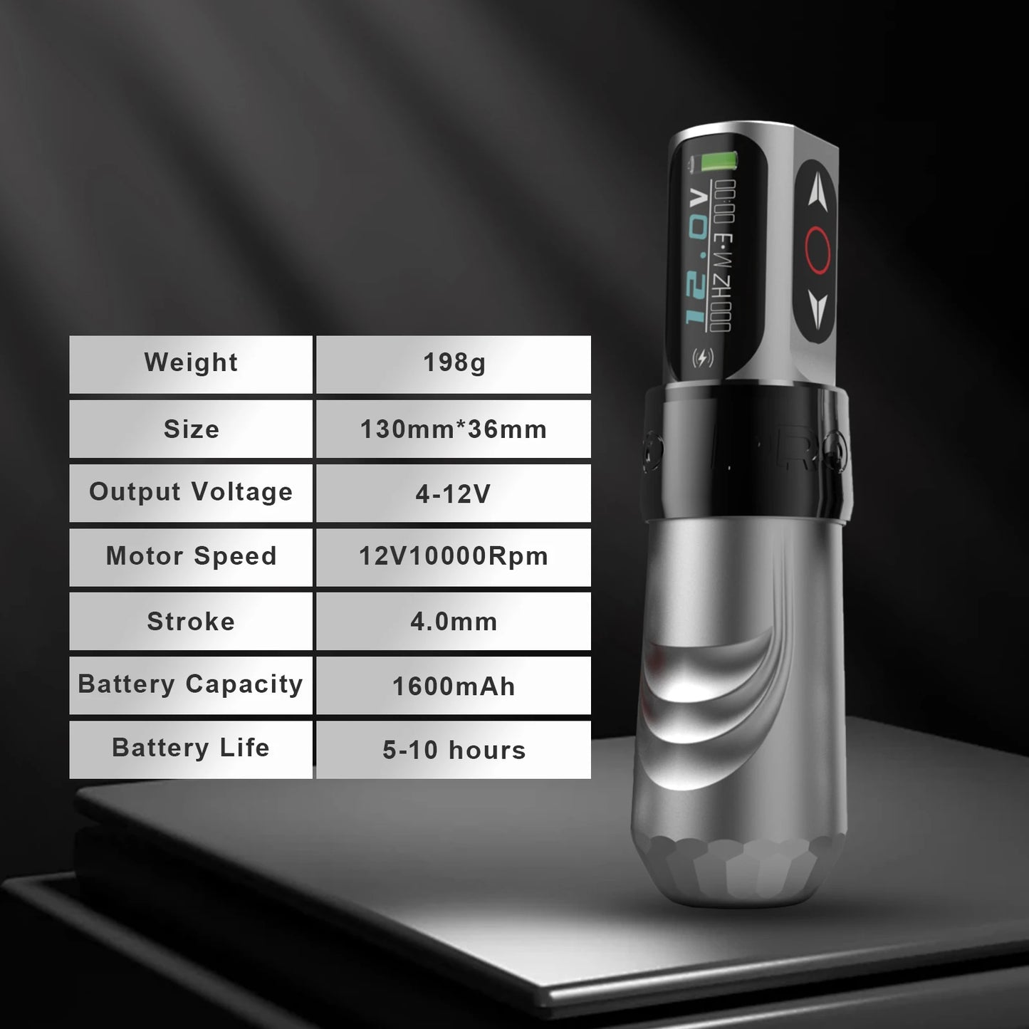 Flux Pro Tattoo Machine Professional Rotary Permanent Makeup Machines Mode and LED digital Display Screen