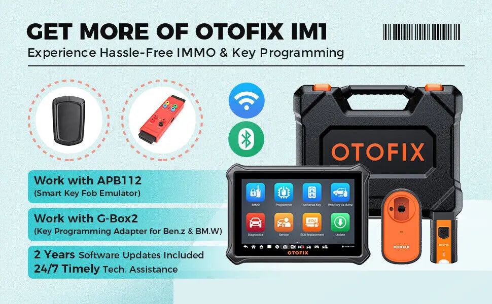 OTOFIX IM1 XP1 Por Automotive Key FOB Programming Tool Immobilizer Programmer Diagnostic Tool Full System Scanner 2 Year Update
