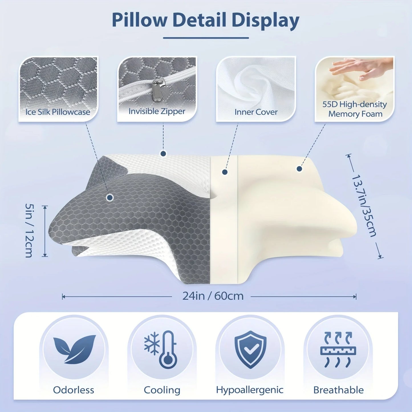 Guangdong Cervical Memory Foam Pillow For Neck Pain Relief