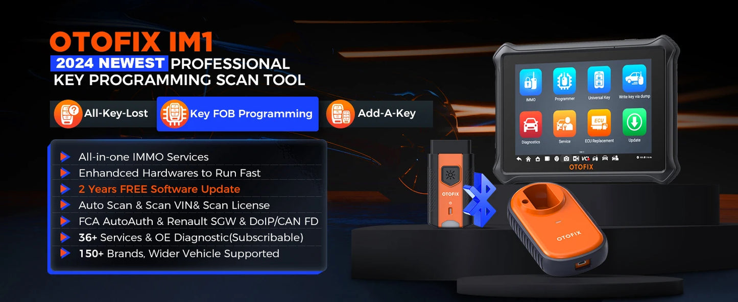 OTOFIX IM1 XP1 Por Automotive Key FOB Programming Tool Immobilizer Programmer Diagnostic Tool Full System Scanner 2 Year Update