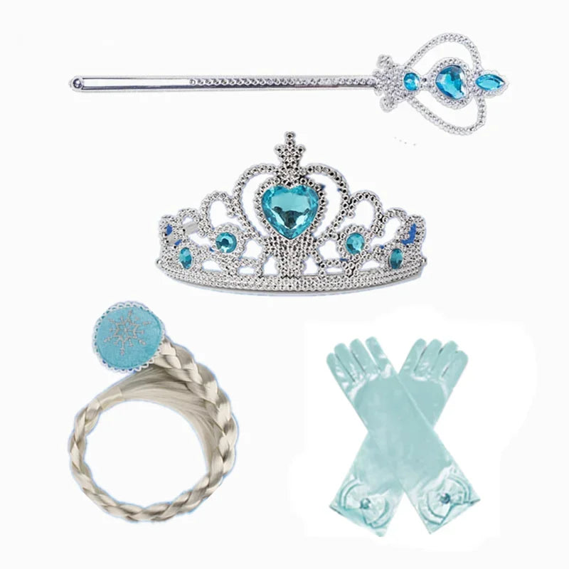 Elsa Snow Queen Girls UltraDeluxeTwinkleDecor Costume Dress For Premium Princess