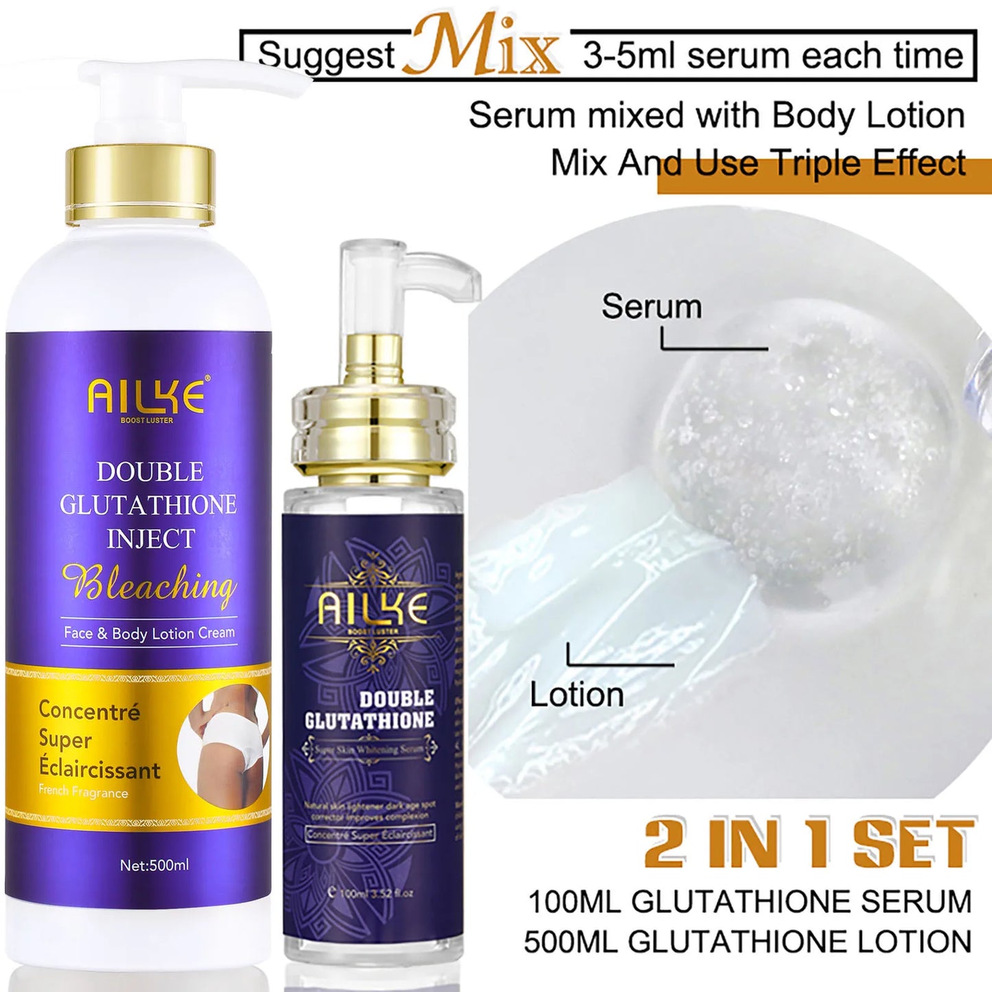 Green Lemon Love AILKE Glutathione 5 In 1 Skincare Kit
