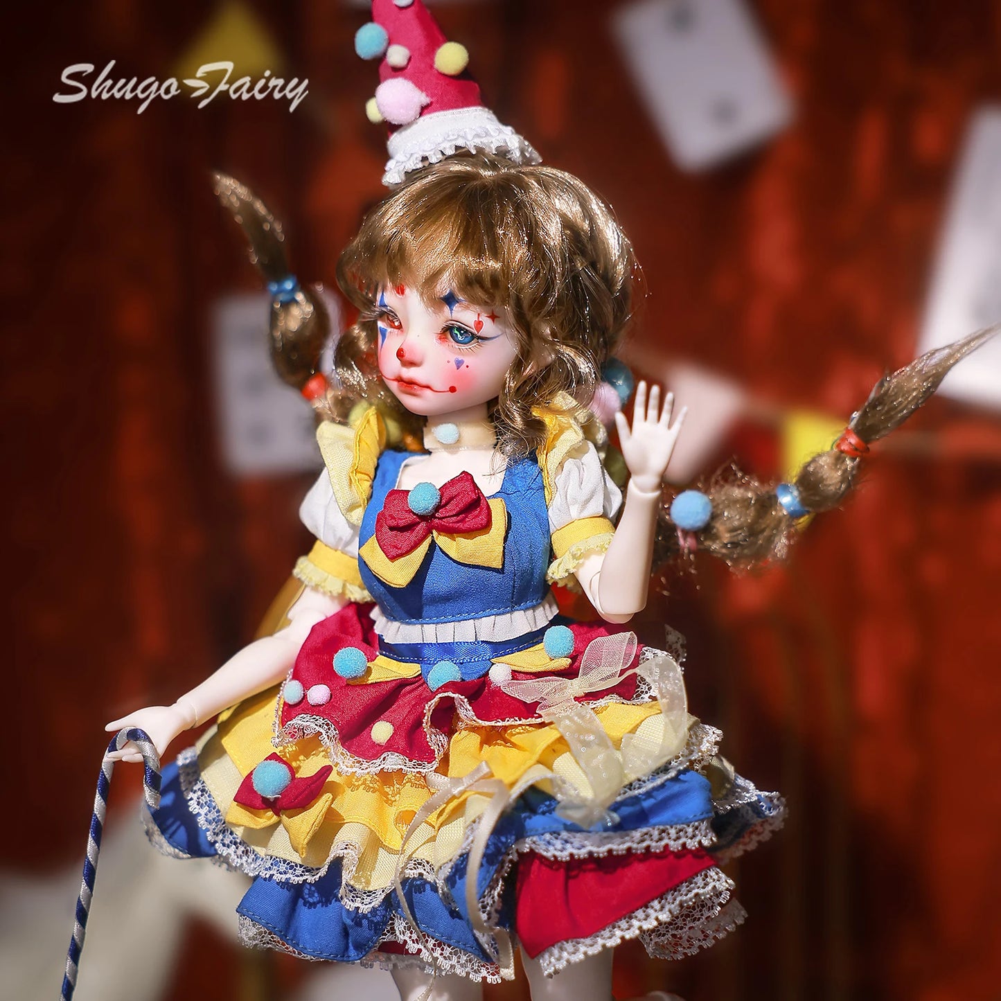 oueneifs Momoko BJD Doll Circus Princess Resin Figure With Antique Lace Pajamas Dress