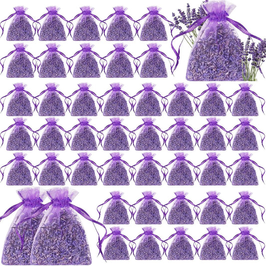 120 Pack Lavender Sachets Bags Bulk for Drawers and Closets Home Fragrance Sachet Dried Lavender Flower for Wedding Bri