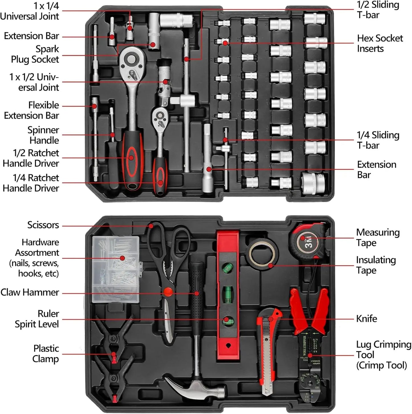 TLGREENDIY 799-Piece Home Repair Tool Set With Trolley Case